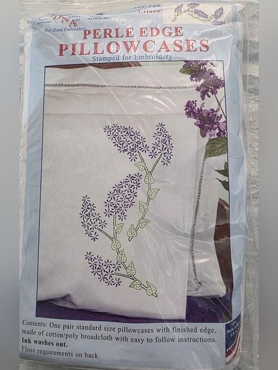 Jack Dempsey Needle Art Other - Floral Pillowcases Stamped For Embroidery With Floss
